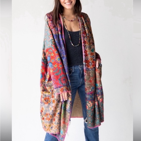 •new• NATURAL LIFE Cozy Blanket Kimono Cardi - Picture 1 of 9